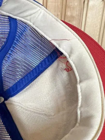 Vintage Texas Rangers Snapback Hat Baseball Cap Mesh Trucker MLB Made in USA AJD - Picture 11 of 12